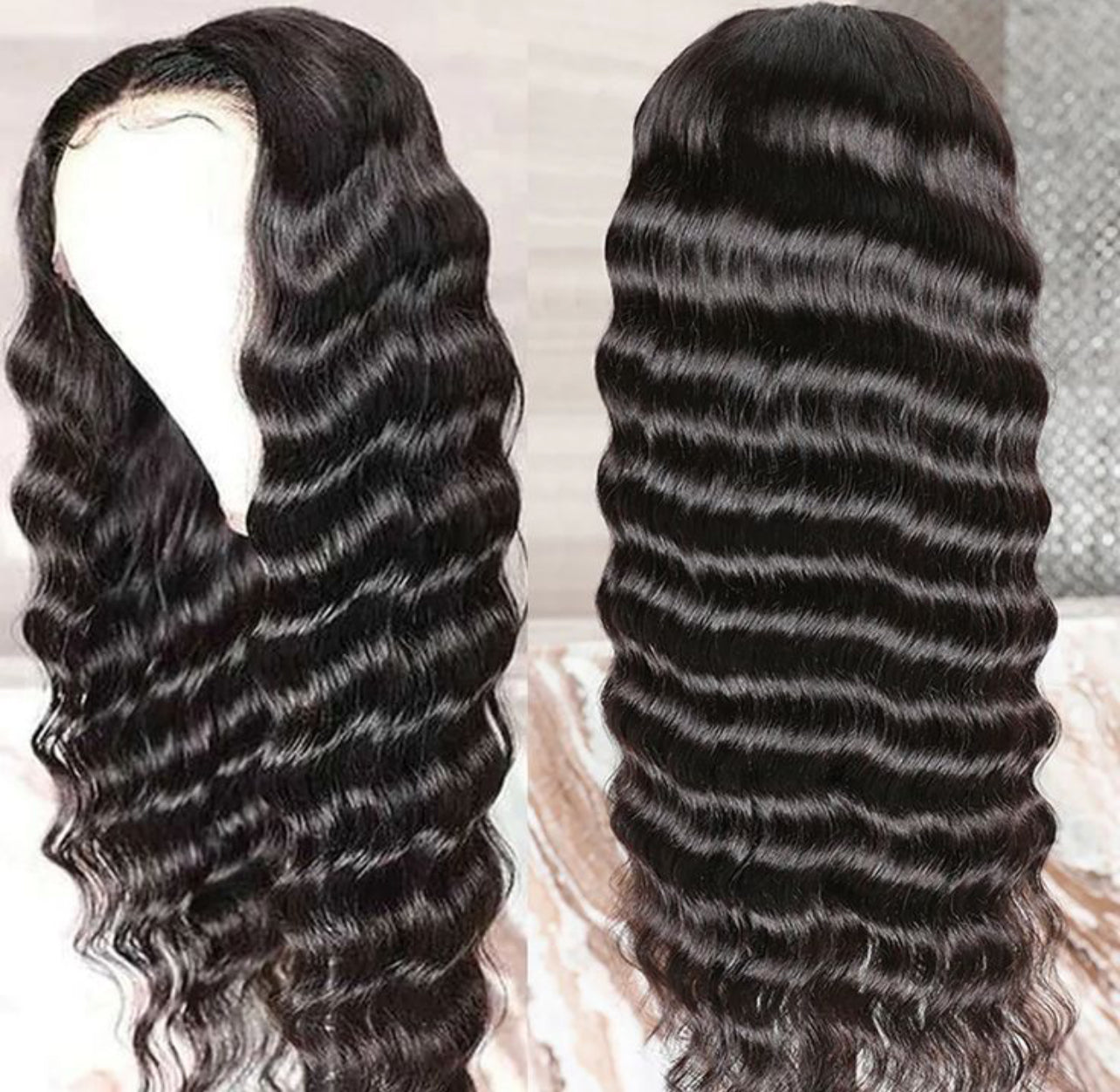 28 Inch 13x4 HD Deep Wave Frontal Wig