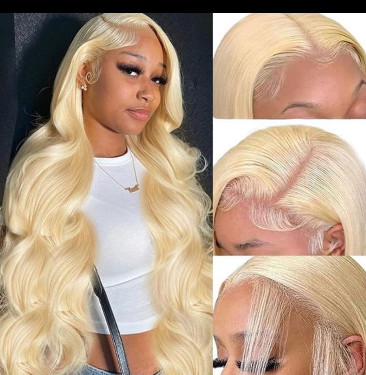 30 Inch 13x4 613 Blonde HD Body Wave Frontal