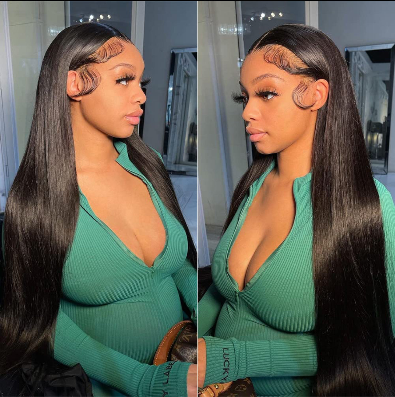 22 Inch 13x4 HD Straight Frontal Wig