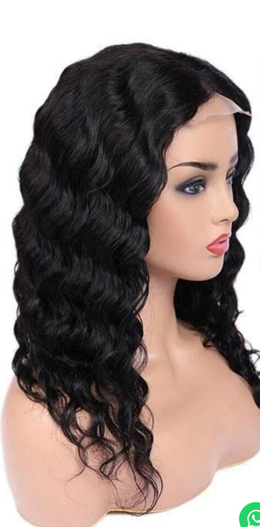 28 Inch 5x5 HD Deep Wave Closure Wig