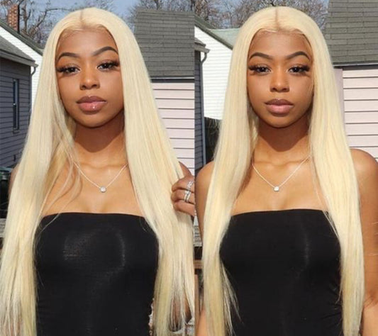 28 Inch 13x4 HD 613 Straight Blonde Wig