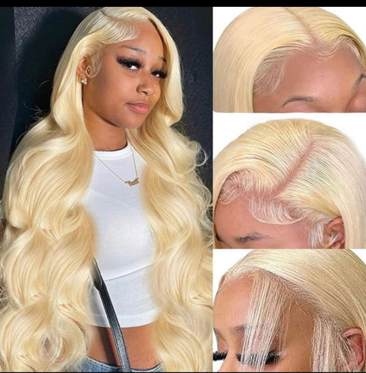 28 Inch 13x4 HD 613 Body Wave Blonde Wig